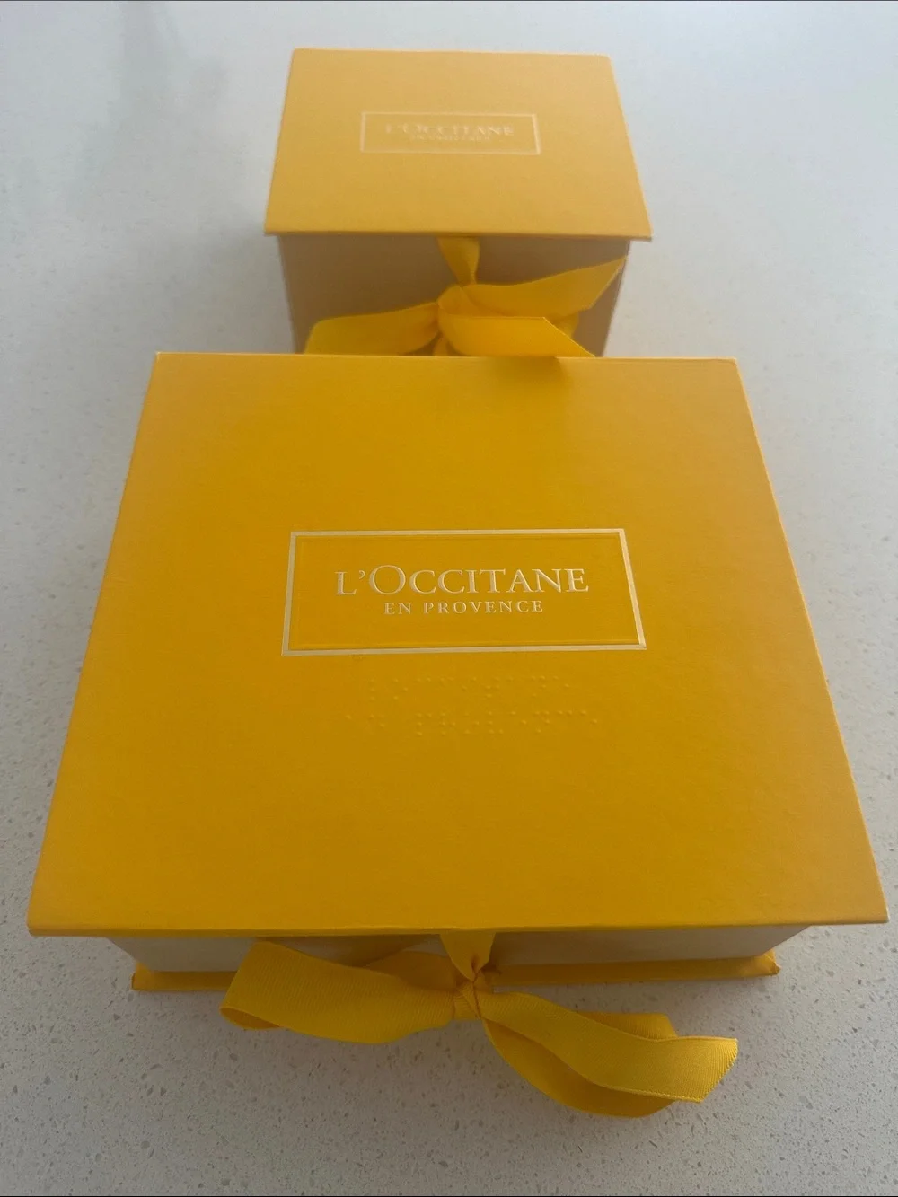 L'Occitane Yellow Gift Box Set Organizer